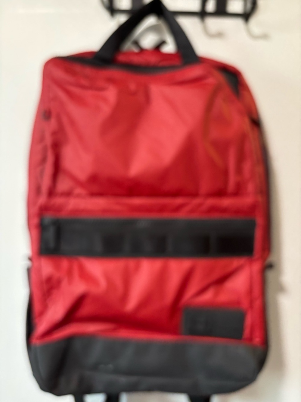 Hedgren Red Nylon Backpack Laptop Travel Bag Unisex